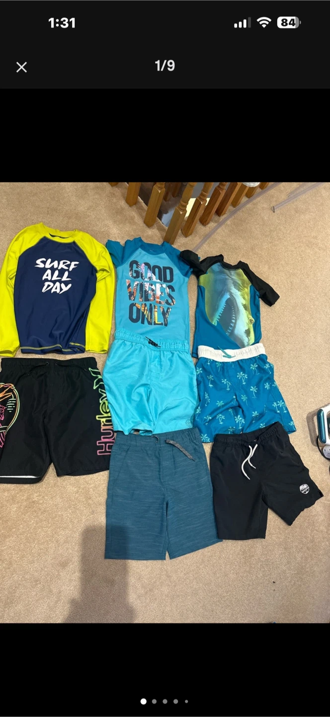Kids Boy Swimwear Bundle Size 7-8