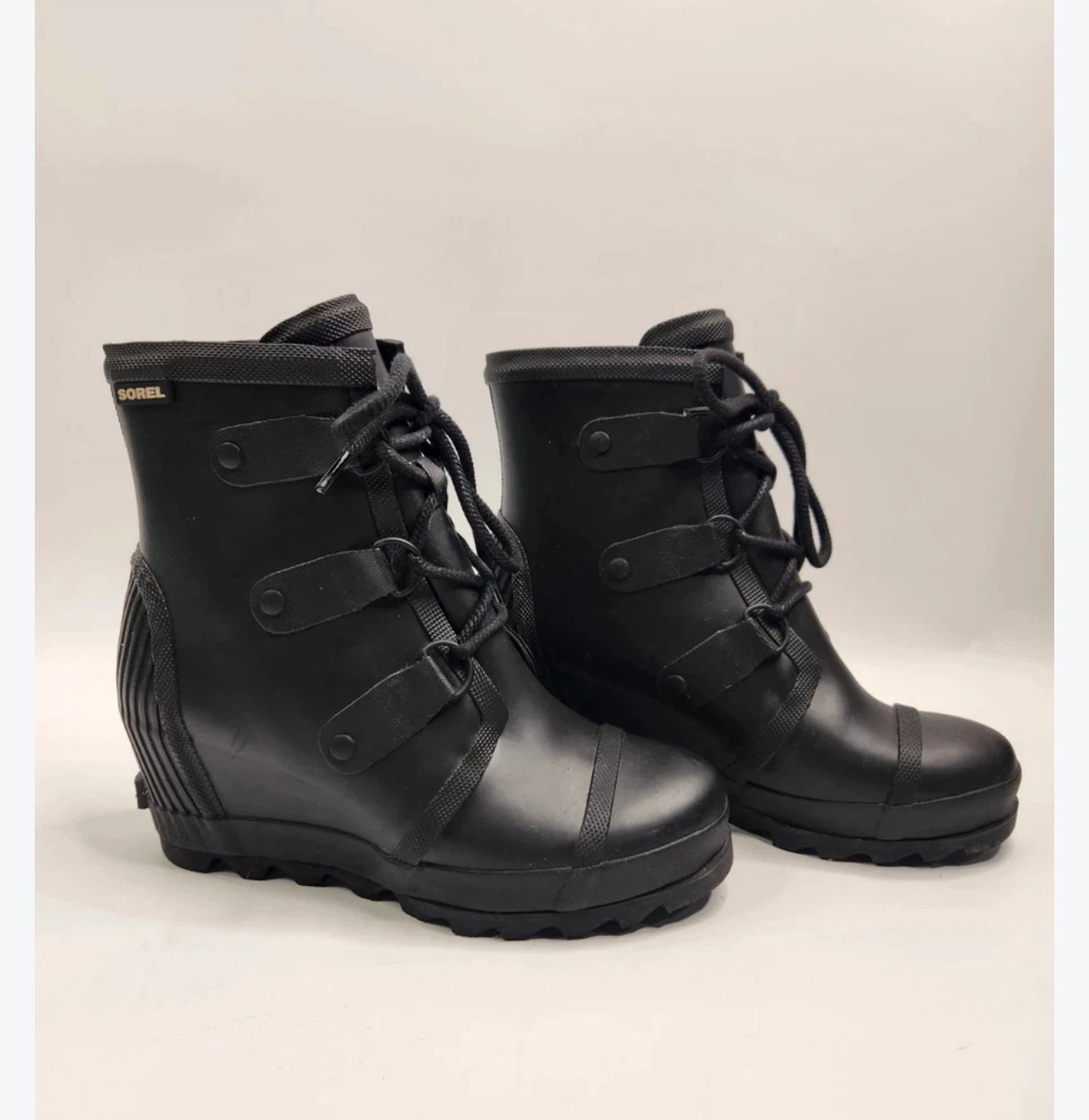 Sorel Wedge Rain Boot Black High