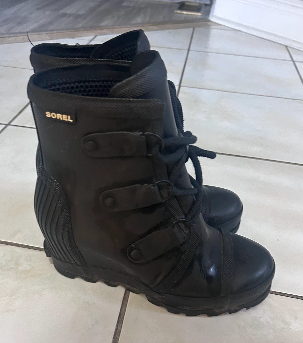 Sorel Wedge Rain Boot Black High - photo 3
