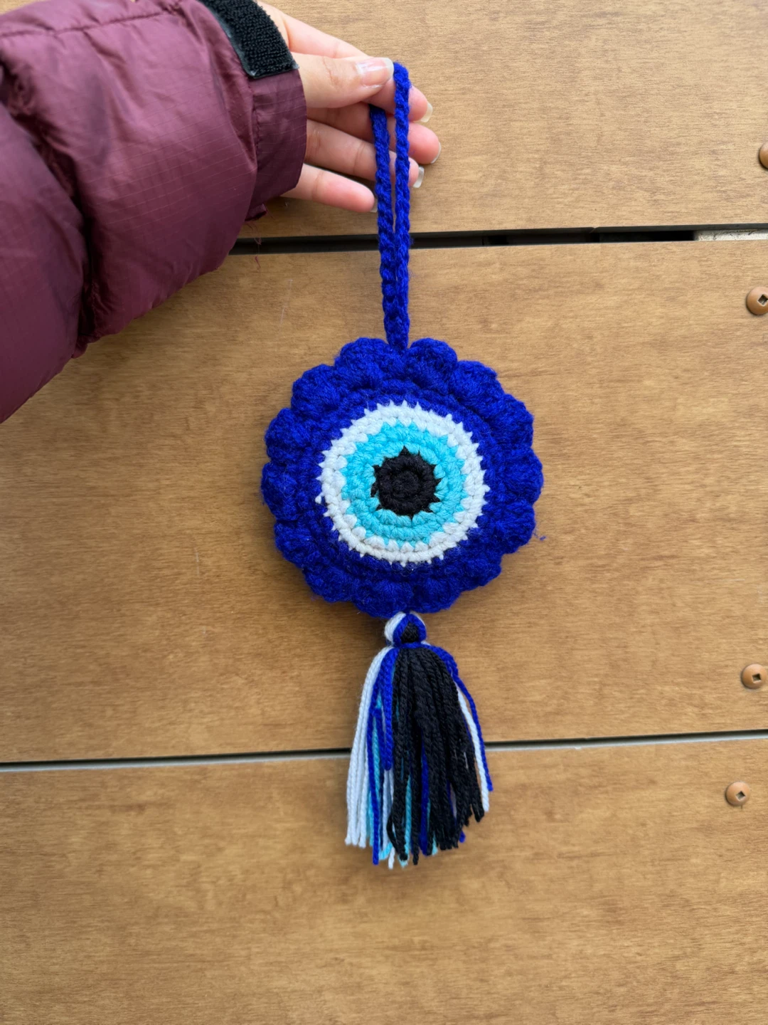 Crocheted Evil Eye Wall Hanging