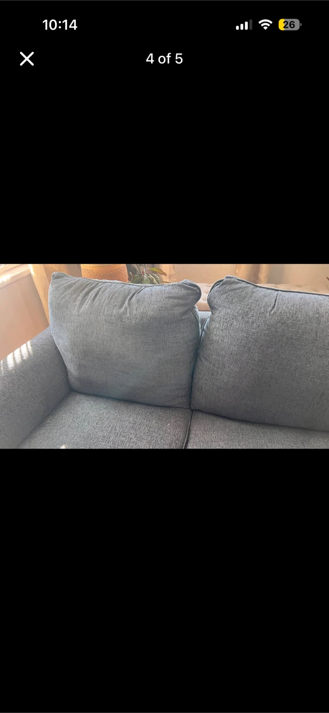 Blue Fabric Loveseat - photo 2