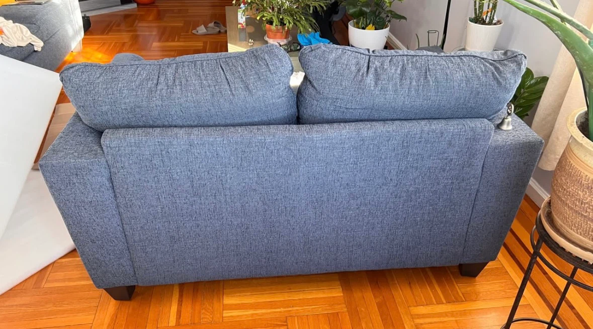Blue Fabric Loveseat - photo 3