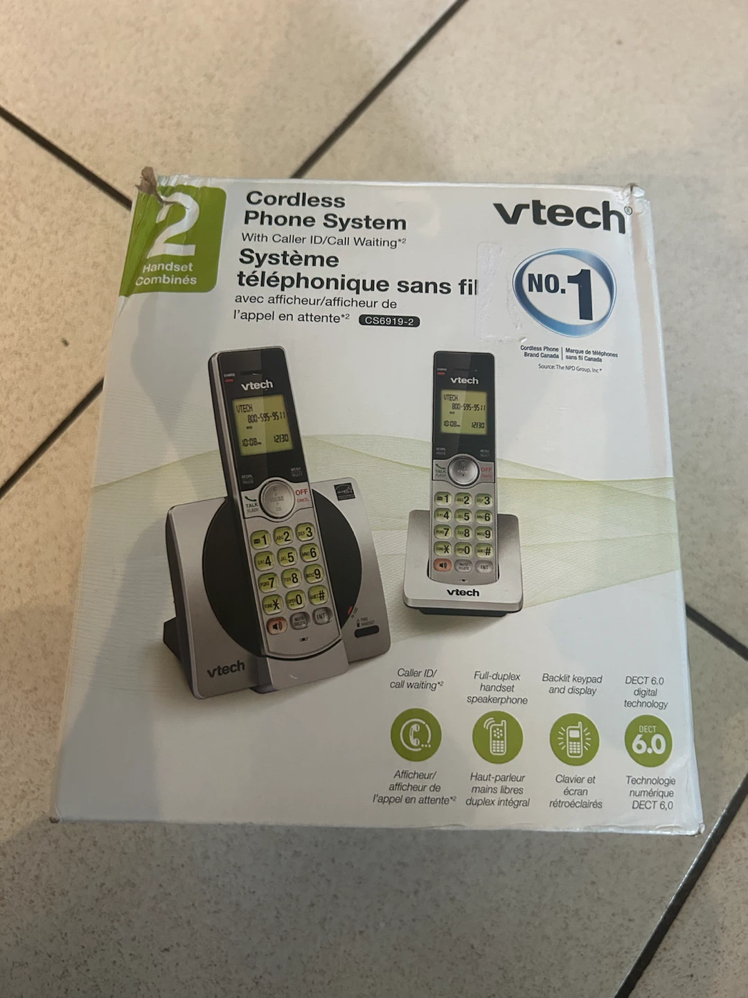 BNIB VTech CS6919-2 Cordless Phone System with 2 Handsets - photo 3