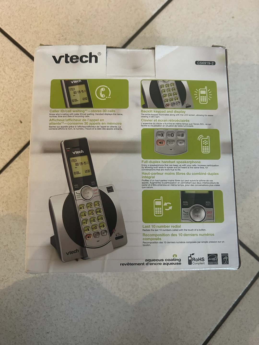 BNIB VTech CS6919-2 Cordless Phone System with 2 Handsets - photo 4