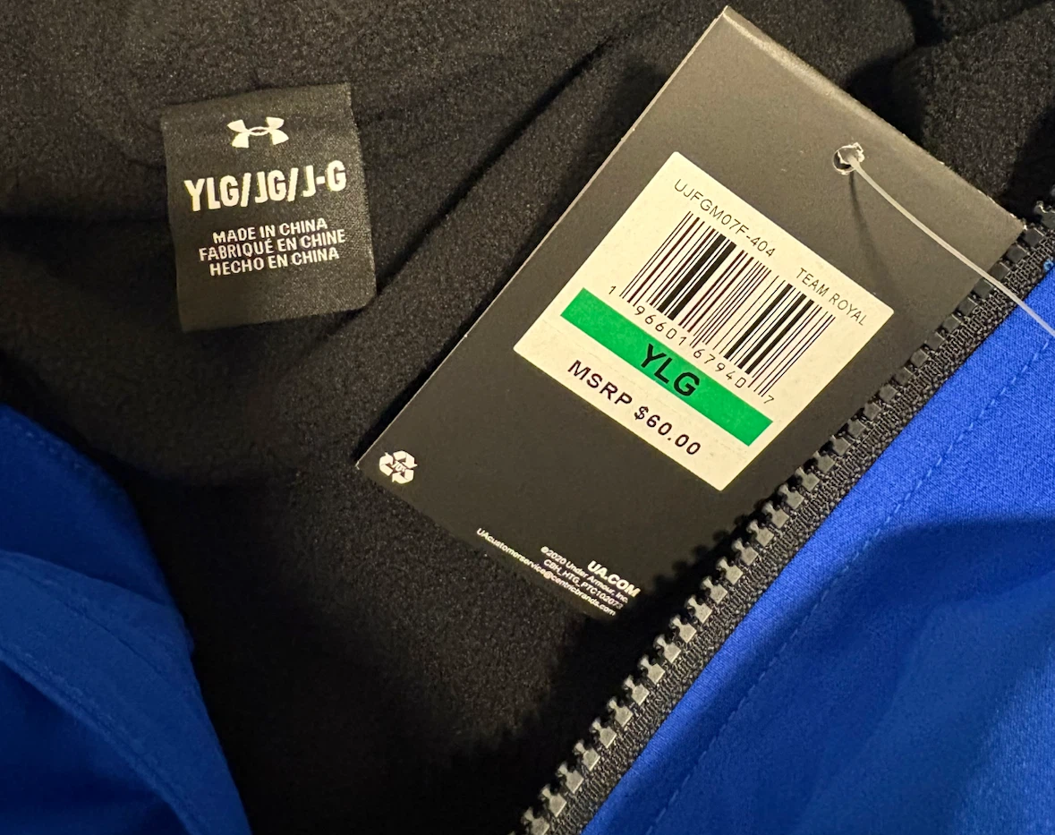 Under Armour Youth Jacket - Blue/Black - Size YLG - photo 4