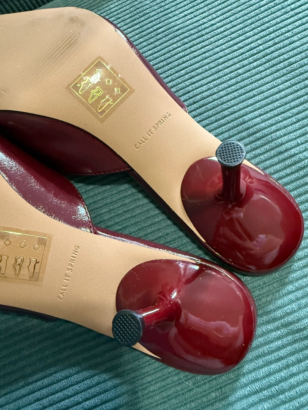 Call It Spring Maroon Kitten Heel Mules - photo 4