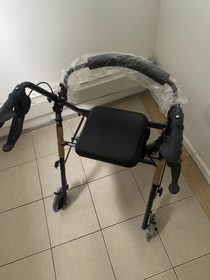 Four Wheel Rollator Walker with Seat - photo 2