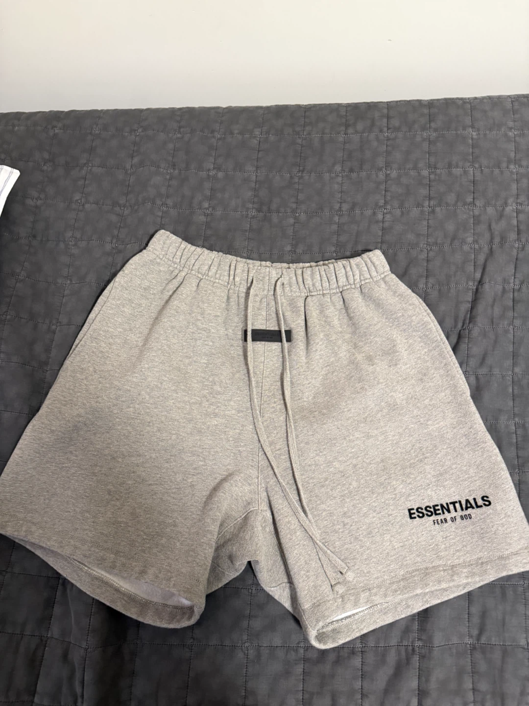 Essentials dark oatmeal shorts