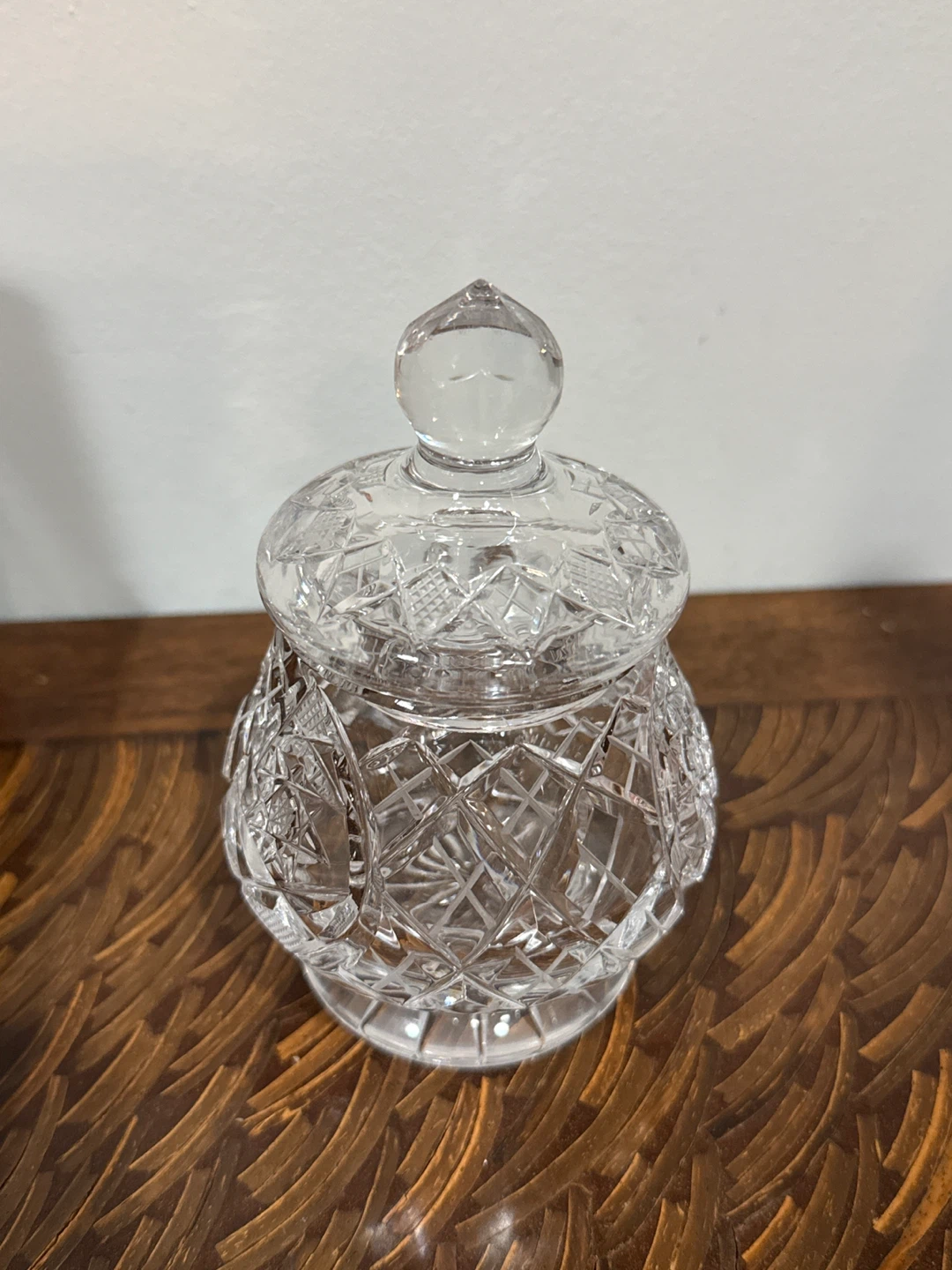 Vintage Crystal Candy Dish with Lid