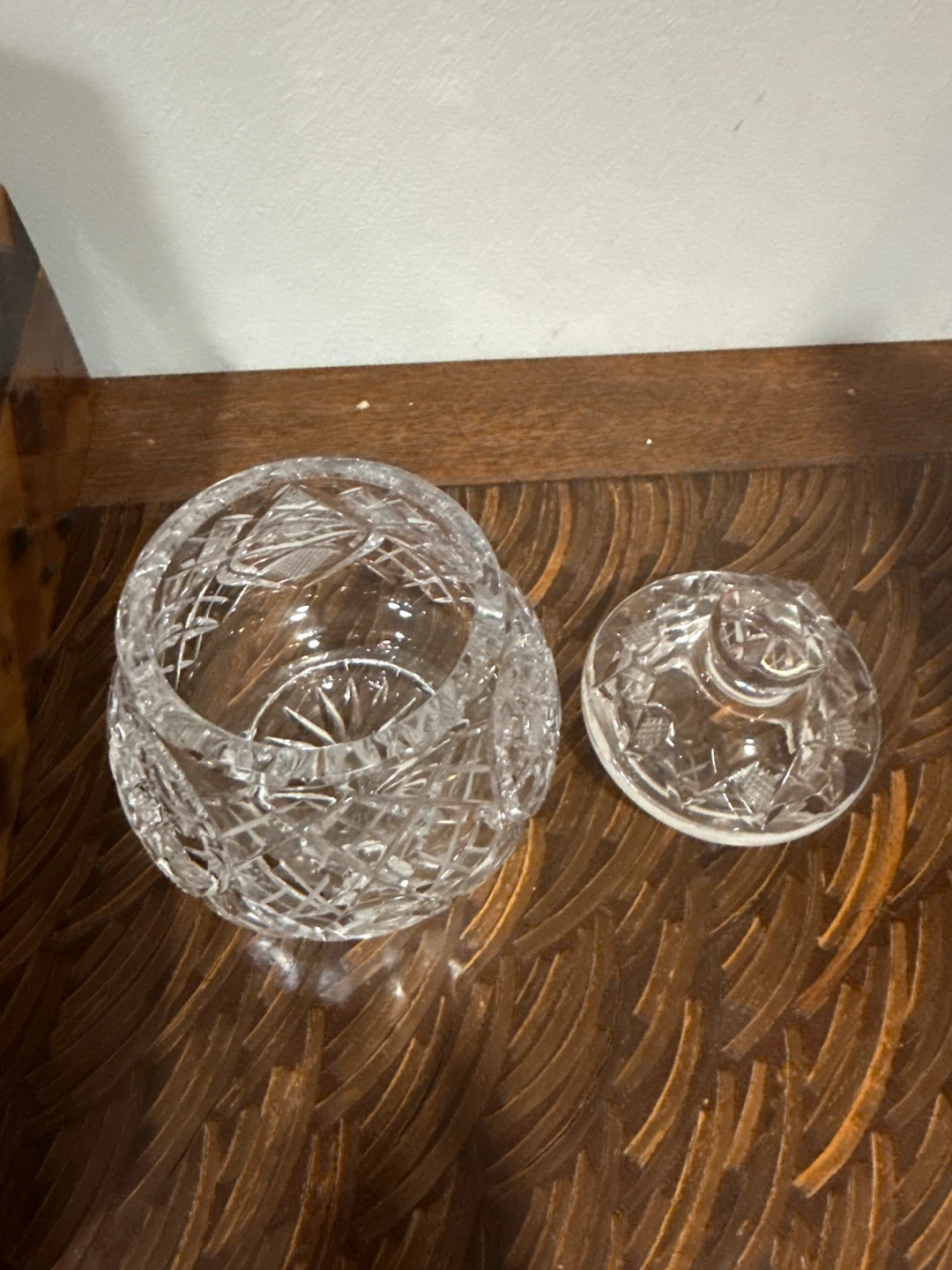 Vintage Crystal Candy Dish with Lid - photo 2