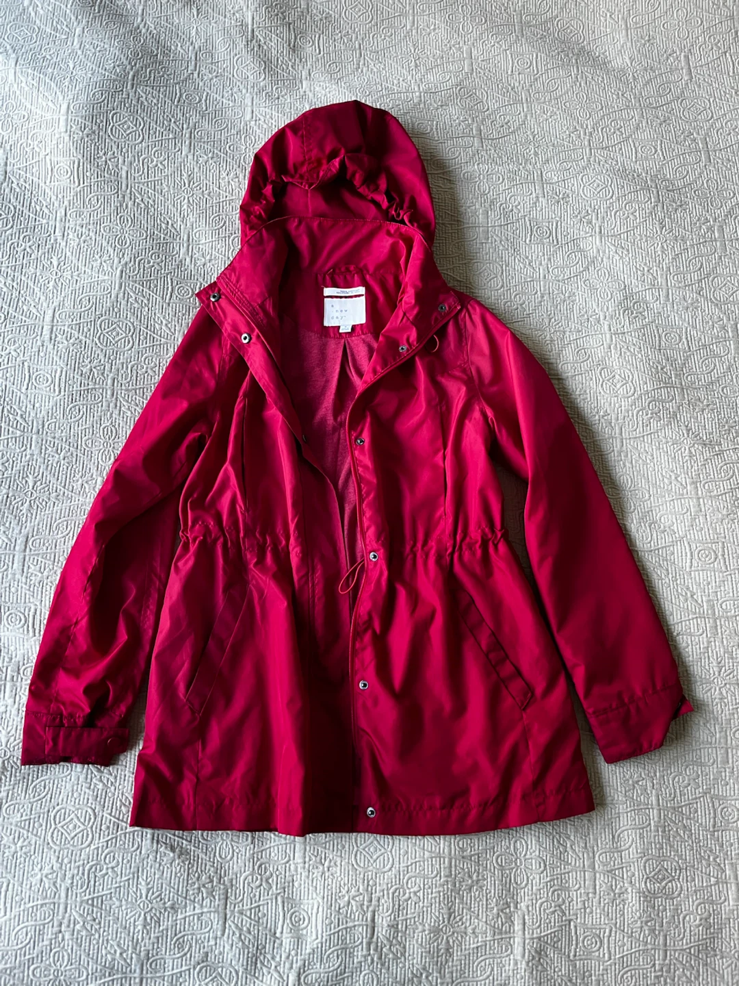 A New Day Women's Water-Resistant Rain Jacket - Red