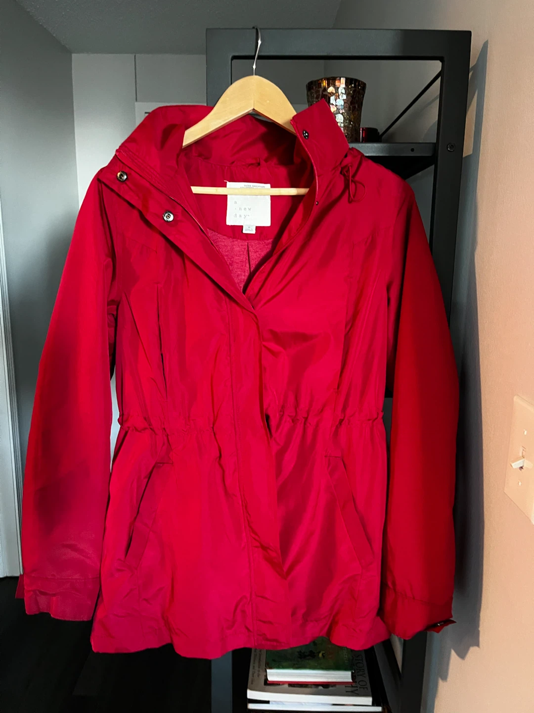 A New Day Women's Water-Resistant Rain Jacket - Red - photo 5