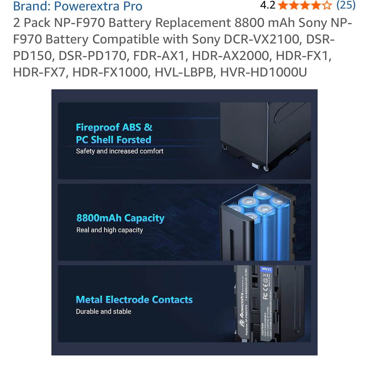 Powerextra NP-F970 Battery Replacement - photo 2