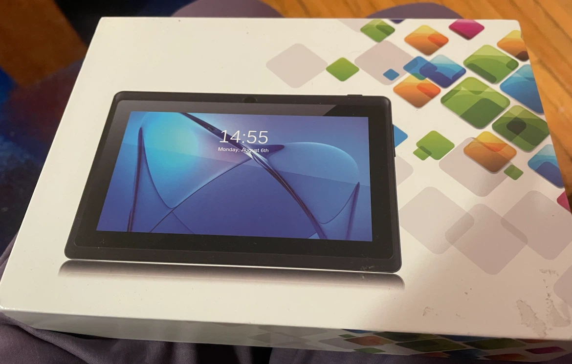 Tablet with Pink Folio Case
