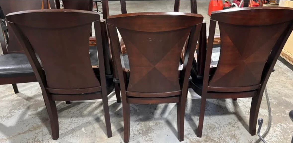 Casana Wooden Dining Chairs x 8 with Table - photo 2