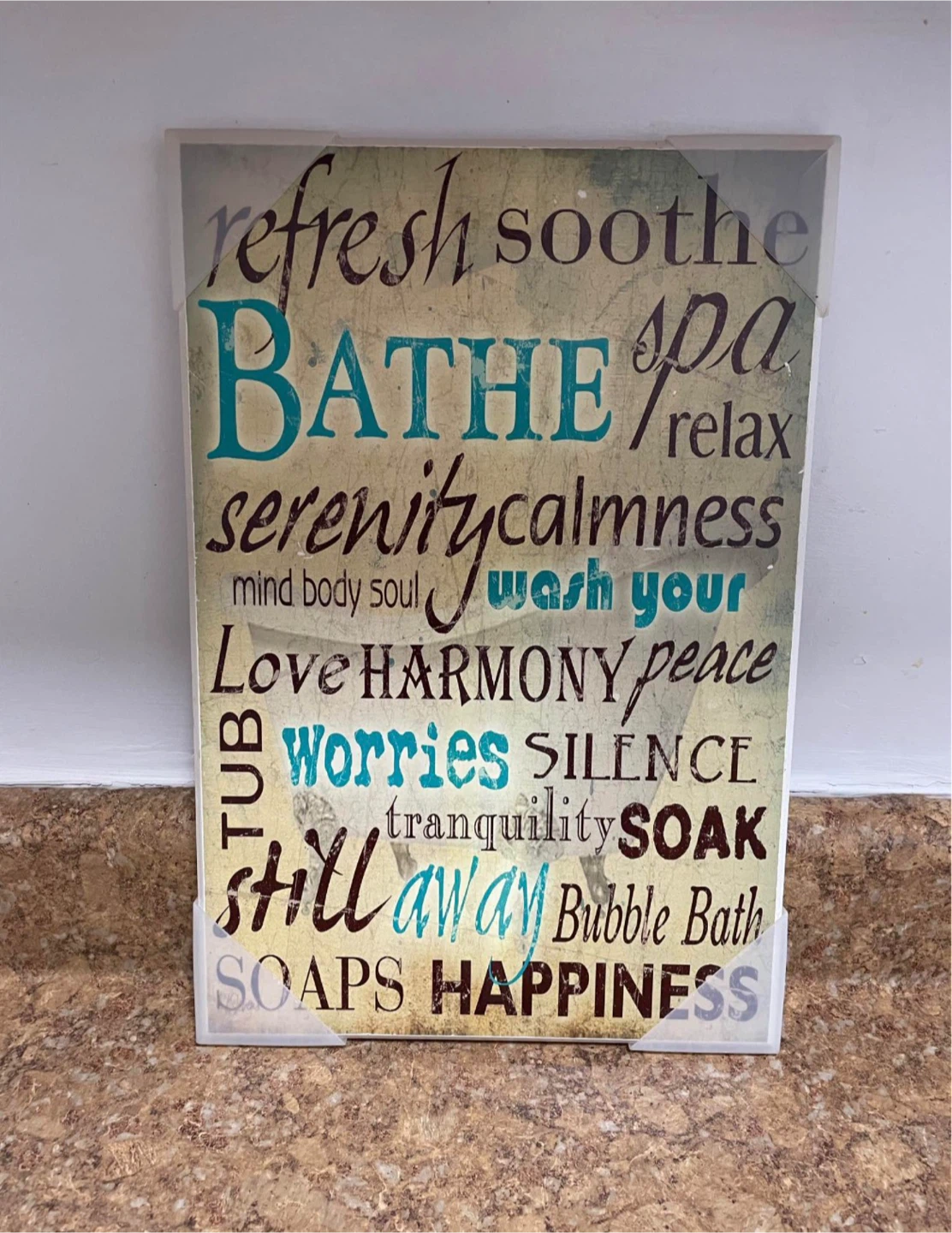 Accent Bathroom Decor Wall Art $10