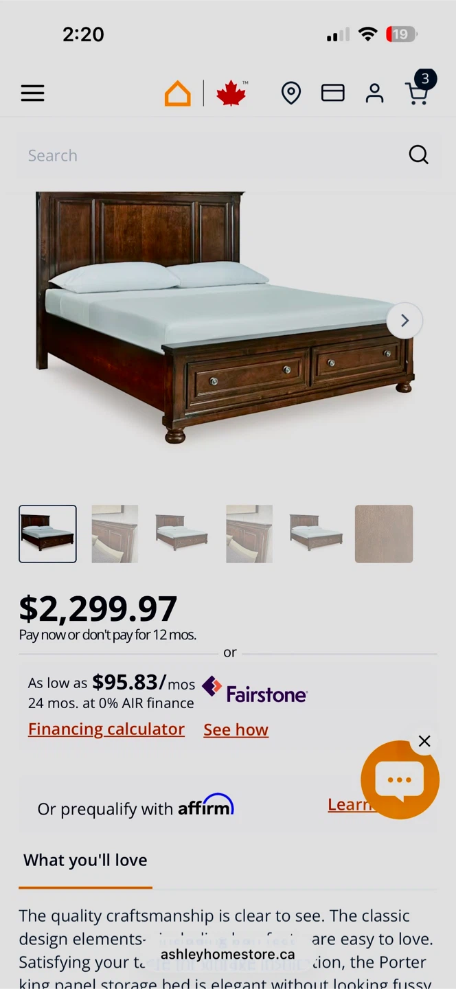 6 Piece Ashley Queen Bed Set