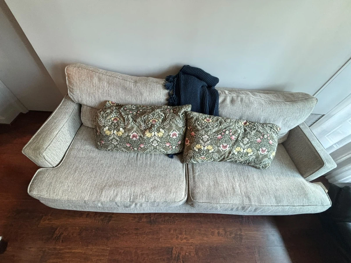 Set-Beige Textured Sofa-Moving sale-can be sold separately