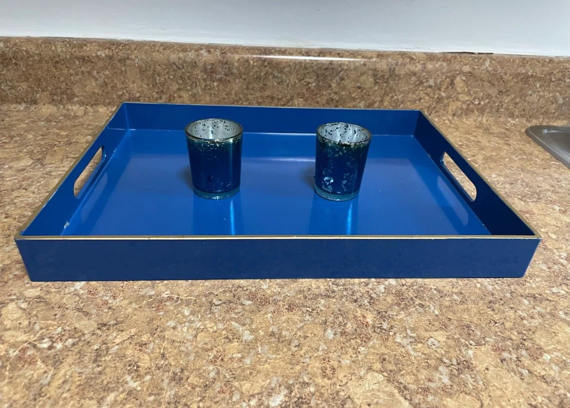 Royal Blue Decorative Tray $10