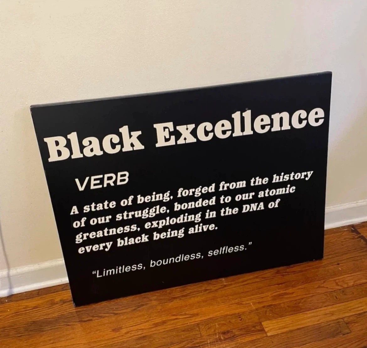 Black Excellence Wall Art $50