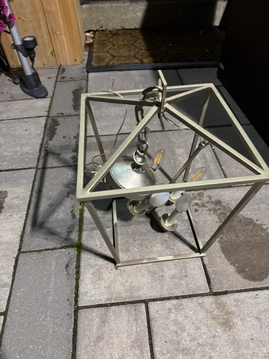 Geometric Metal Cage Chandelier