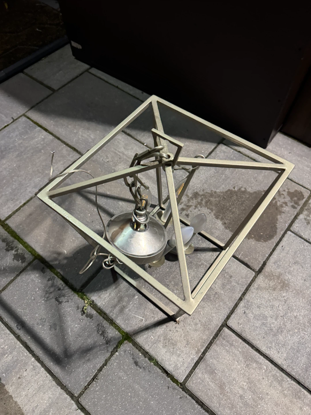 Geometric Metal Cage Chandelier - photo 2