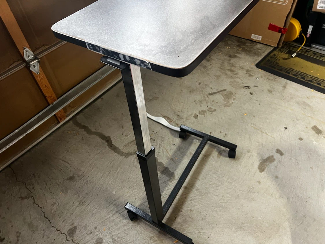 Adjustable rolling overbed table - photo 2