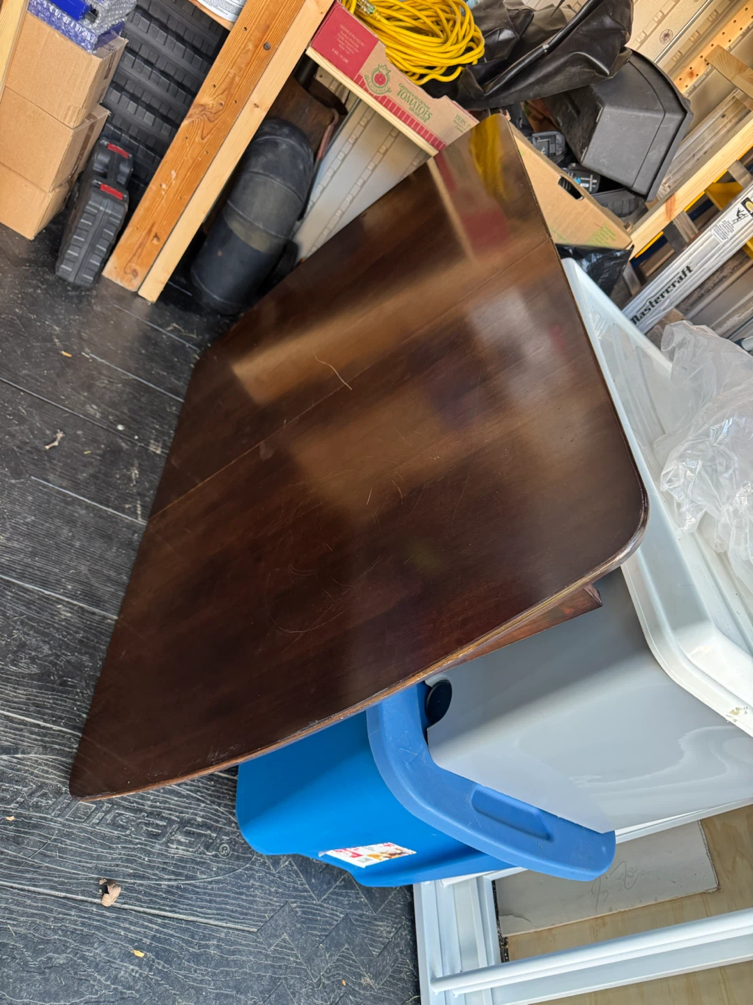 Dark Wood Folding Table