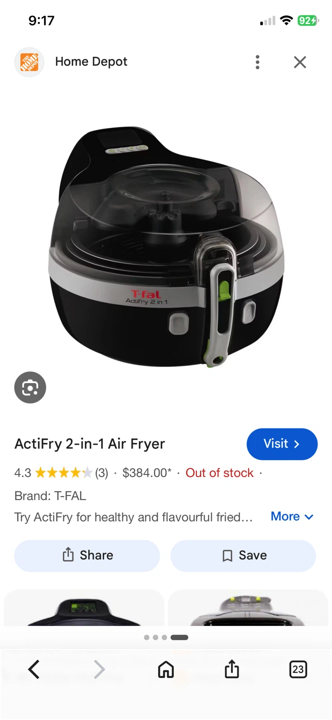 T-fal ActiFry 2-in-1 Air Fryer