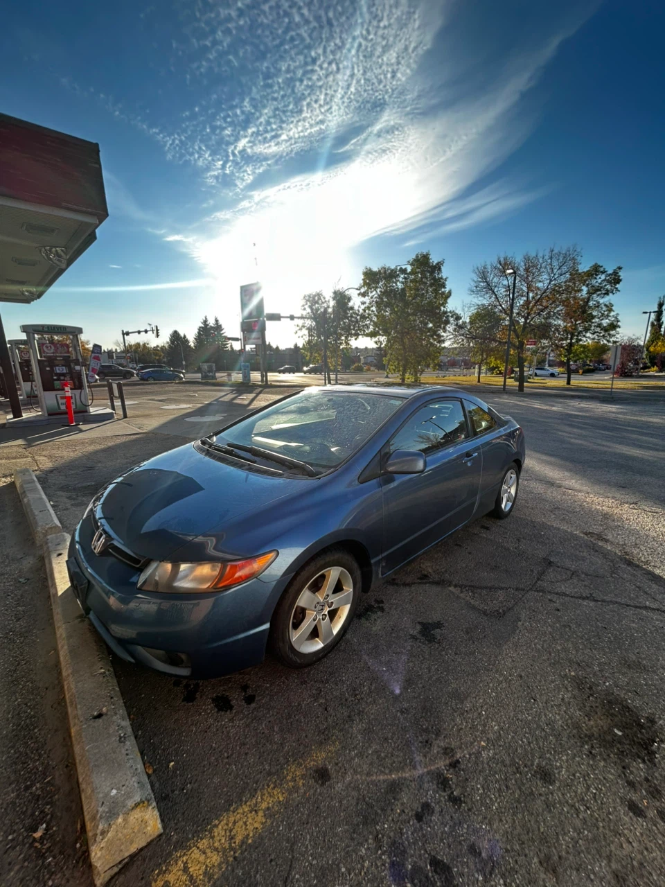 Blue Honda Civic Coupe 2008