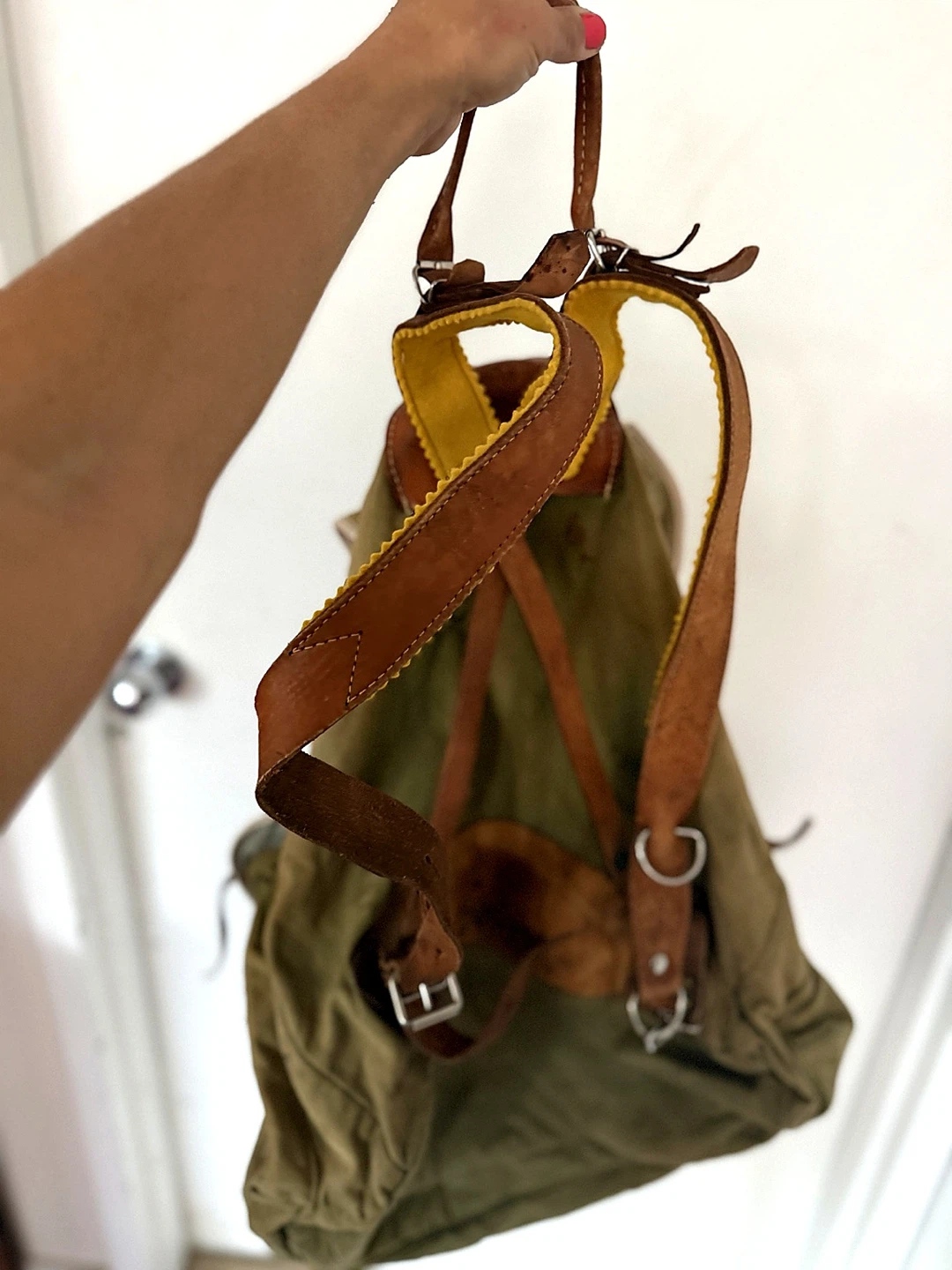 Vintage Canvas & Leather Alpine Rucksack - photo 5