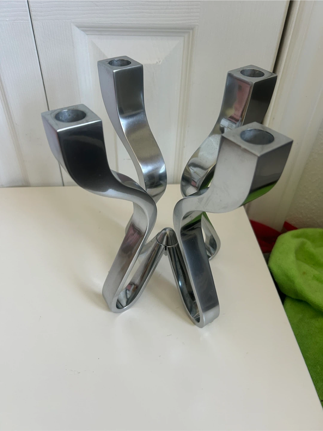 UMBRA Modern Chrome Four-Arm Candelabra