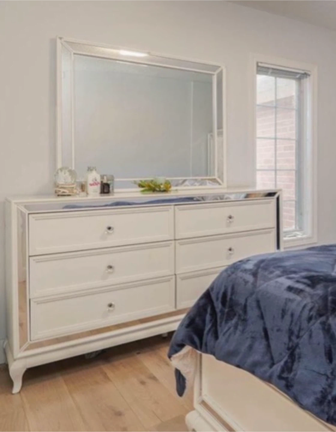 White Vanity Mirror Bedroom Dresser