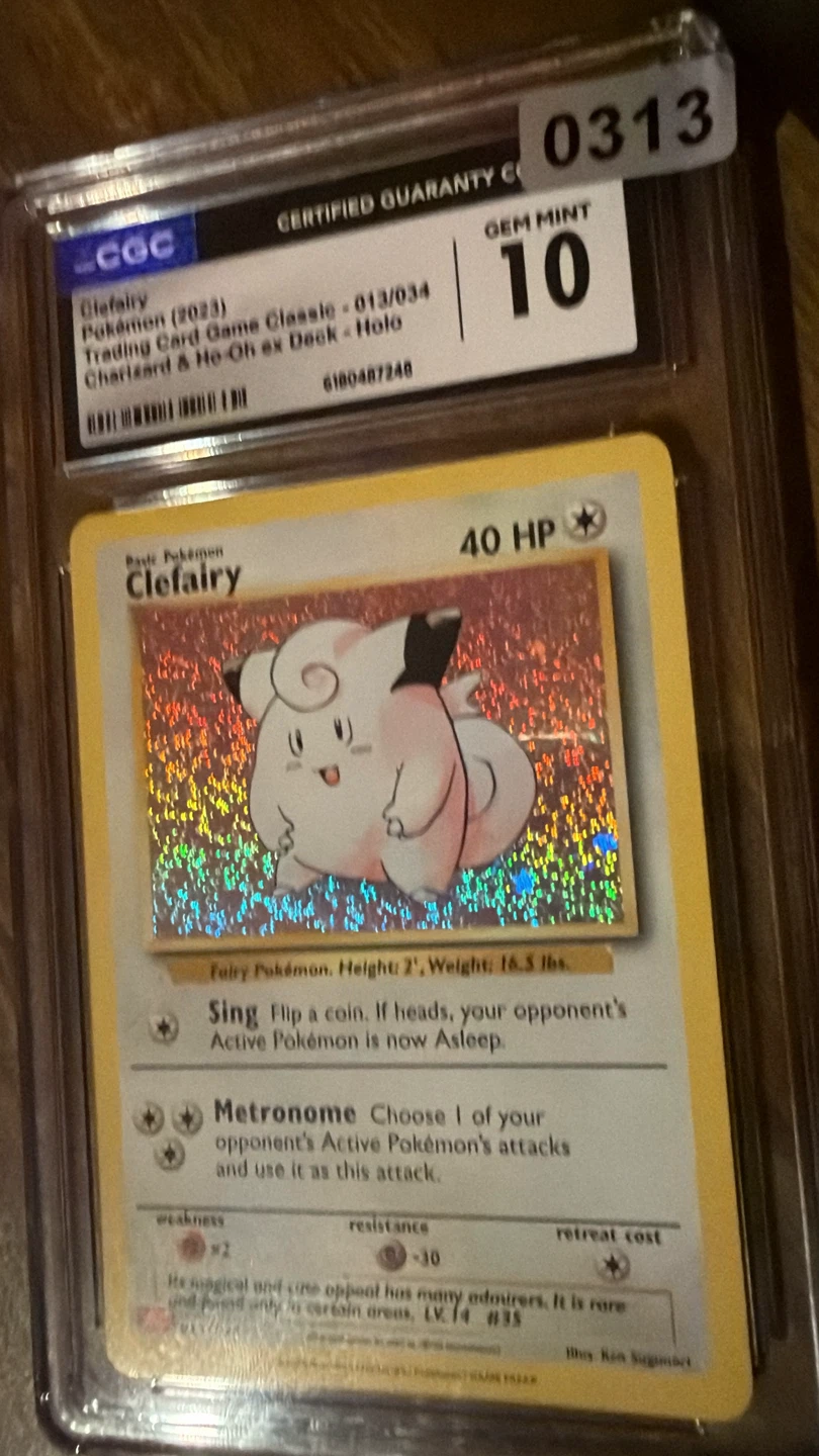CGC Gem Mint 10 Clefairy Pokemon Trading Card