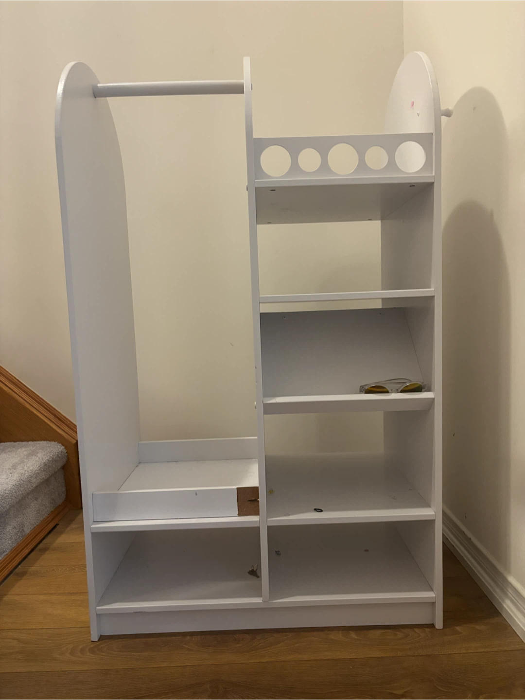 White Kids Wooden Dress-Up Storage Unit