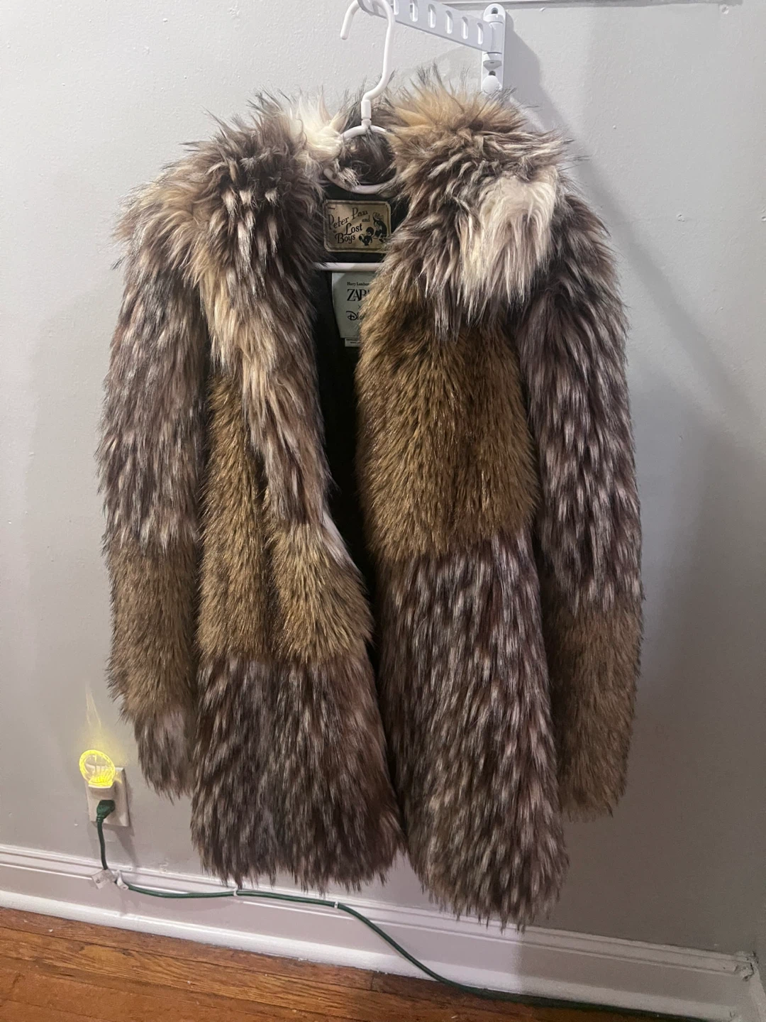 Zara x Disney Peter Pan Faux Fur Coat