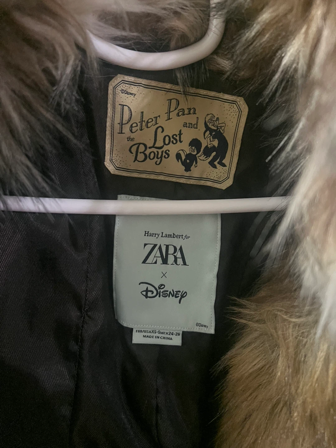 Zara x Disney Peter Pan Faux Fur Coat - photo 5