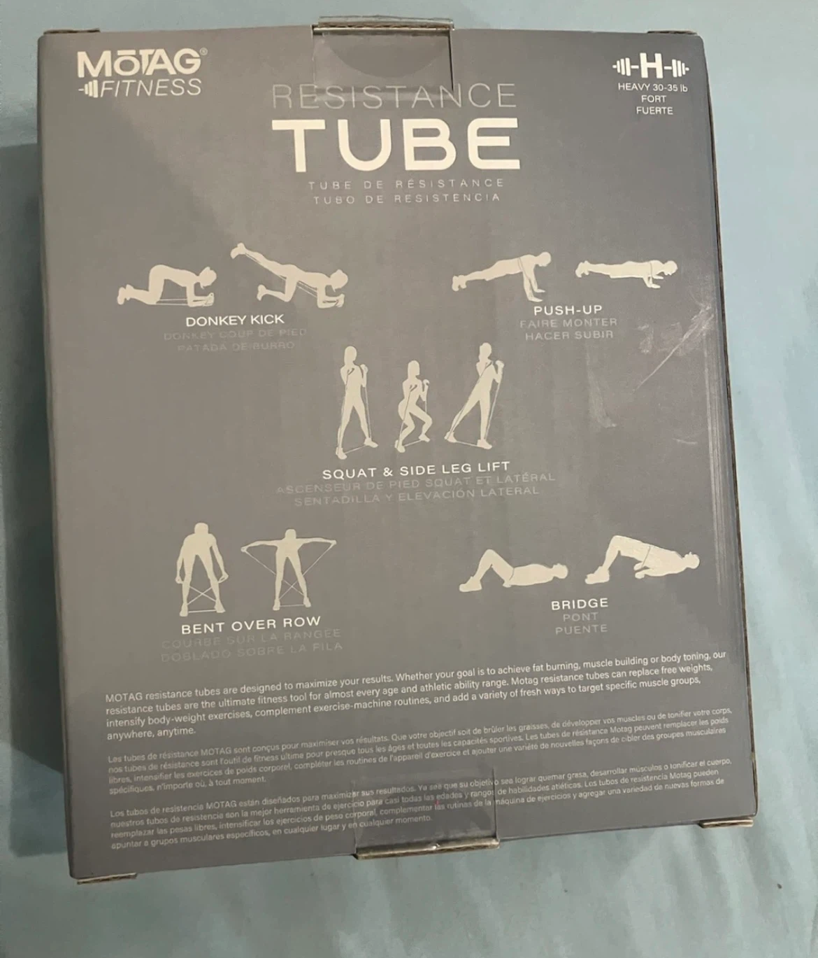 Motag Fitness Resistance Tube - Heavy 30-35 lb - photo 2