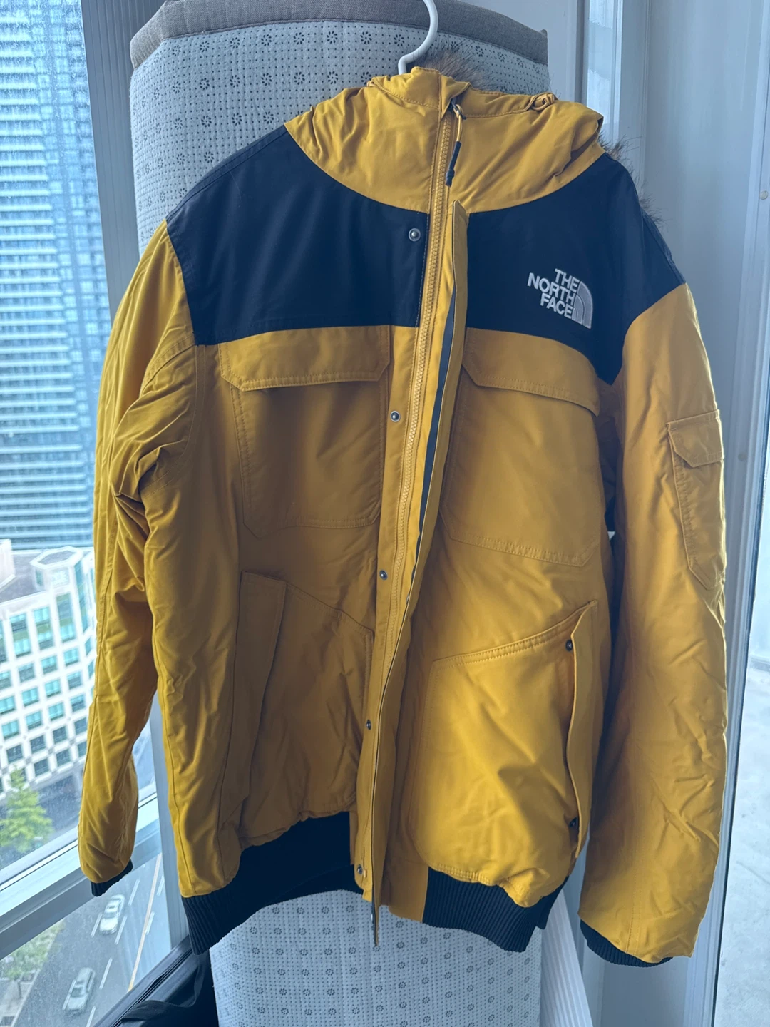The North Face Yellow and Black Winter Jacket L size 550