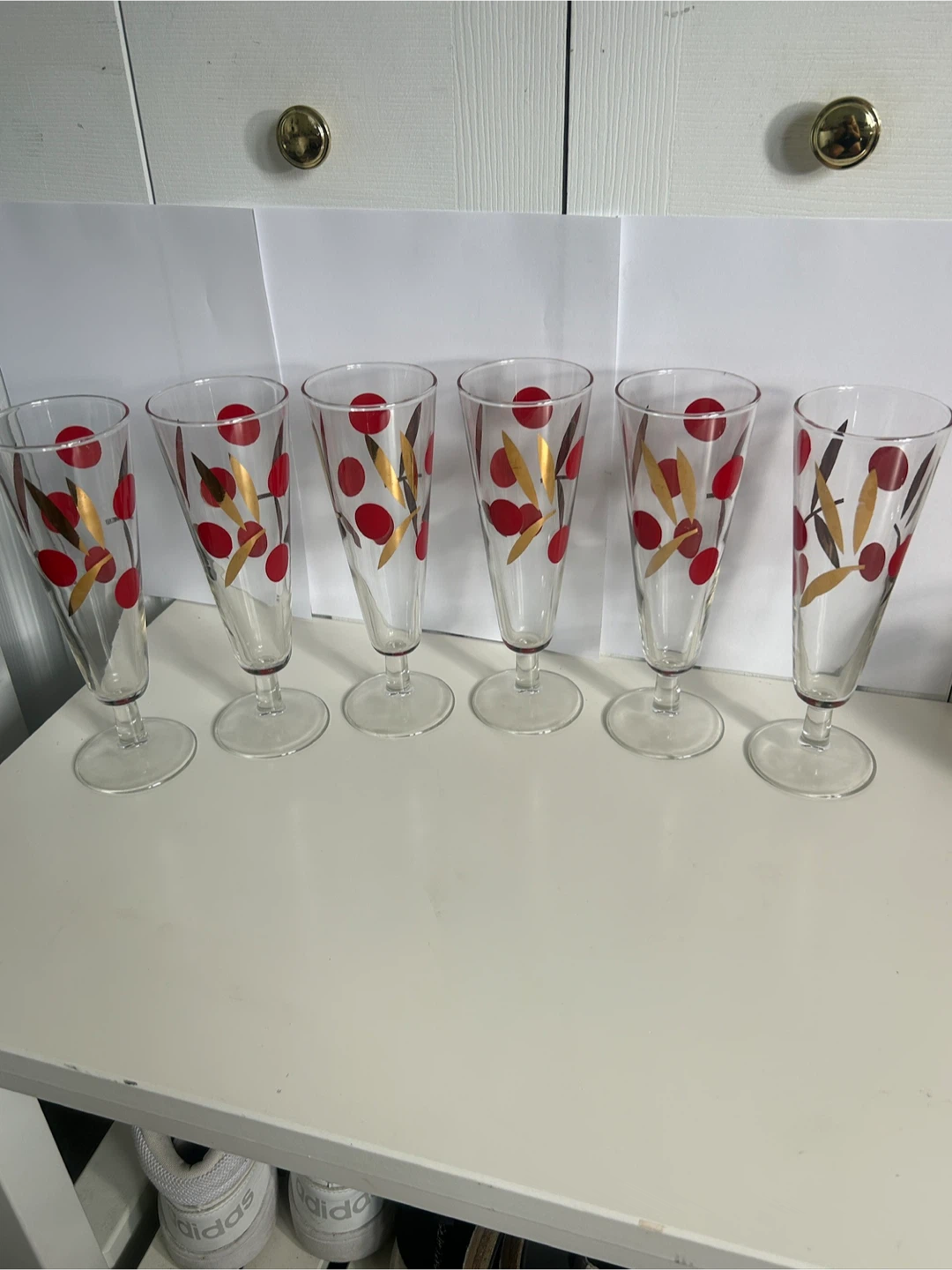 Set of 6 Vintage Glass Tumblers