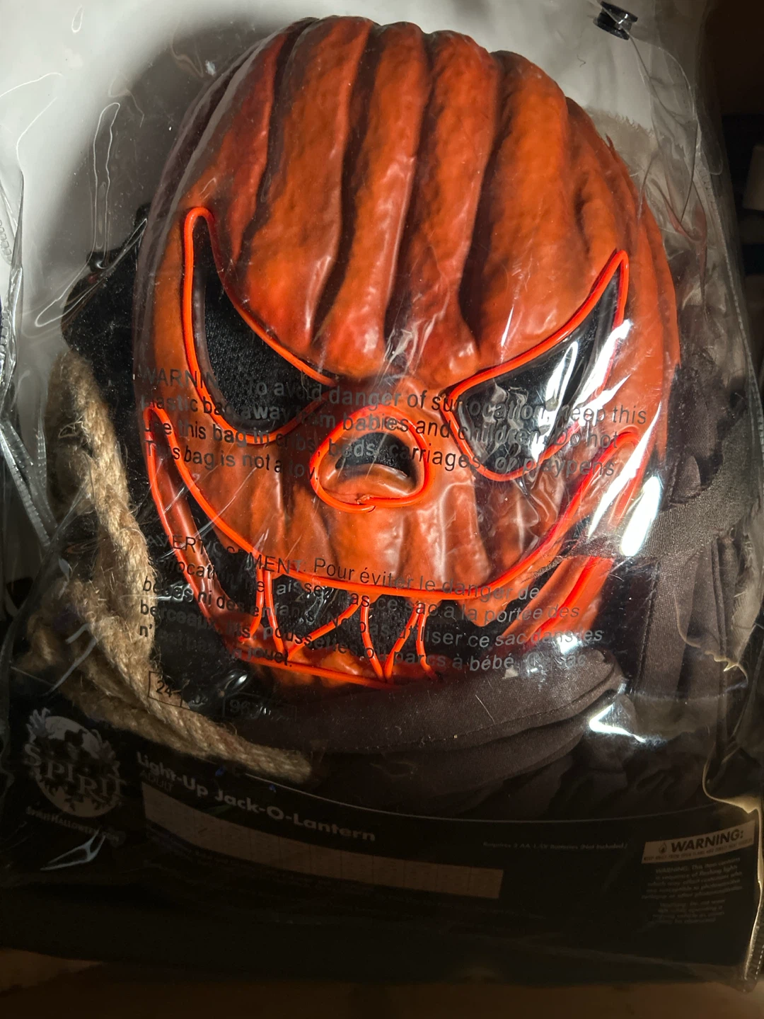 Spirit Halloween Light-Up Jack-O-Lantern Costume Medium - photo 2