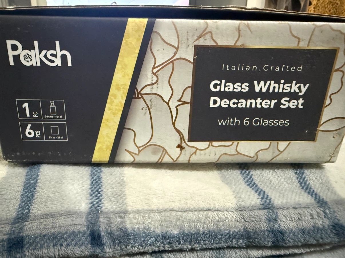 Paksh Italian Crafted Glass Whisky Decanter Set - photo 3