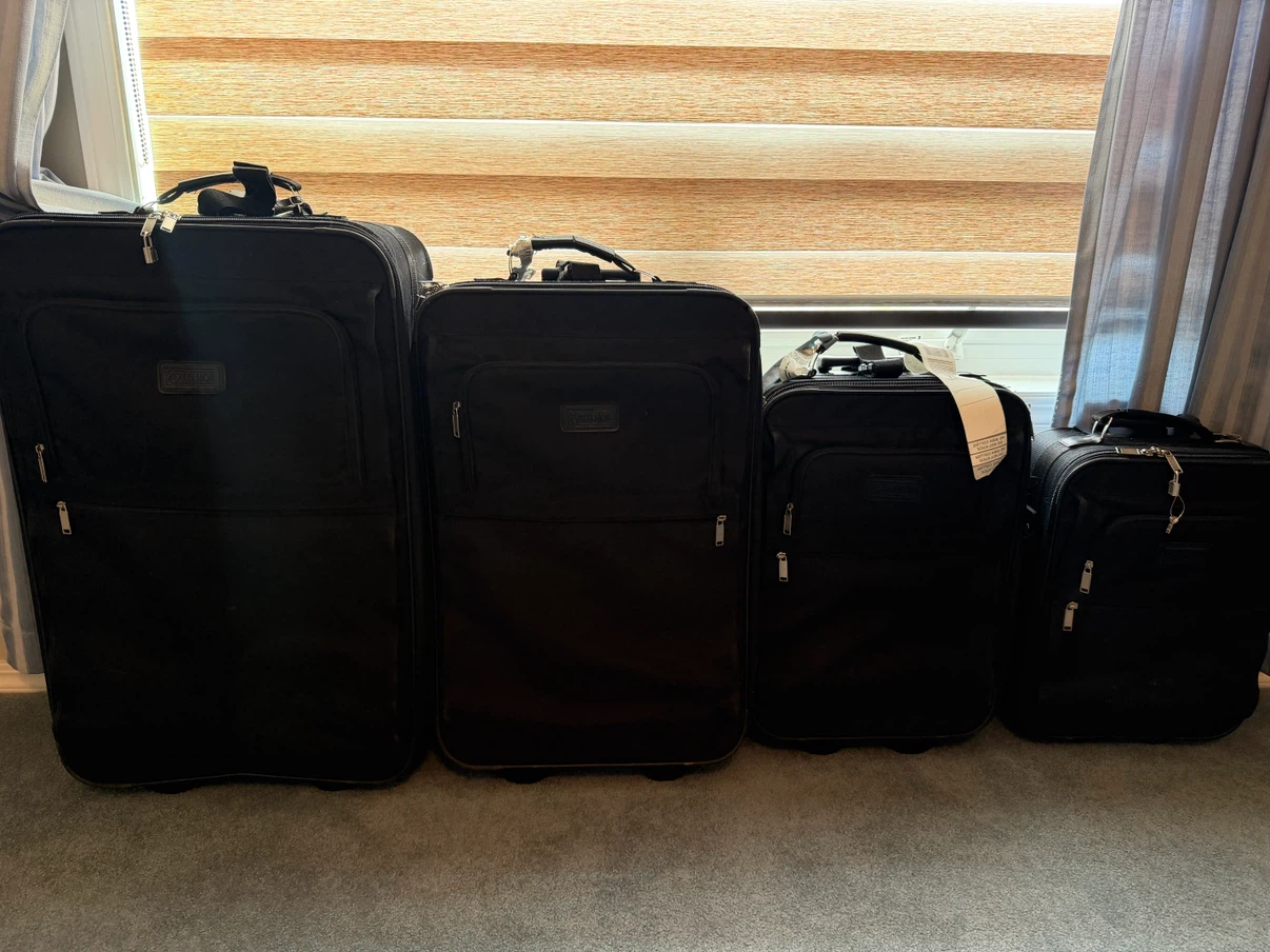 4-Piece Excelsior Black Luggage Set