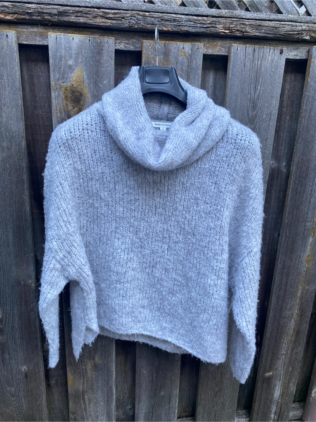 Newbury Kustom Grey Cowl Neck Sweater
