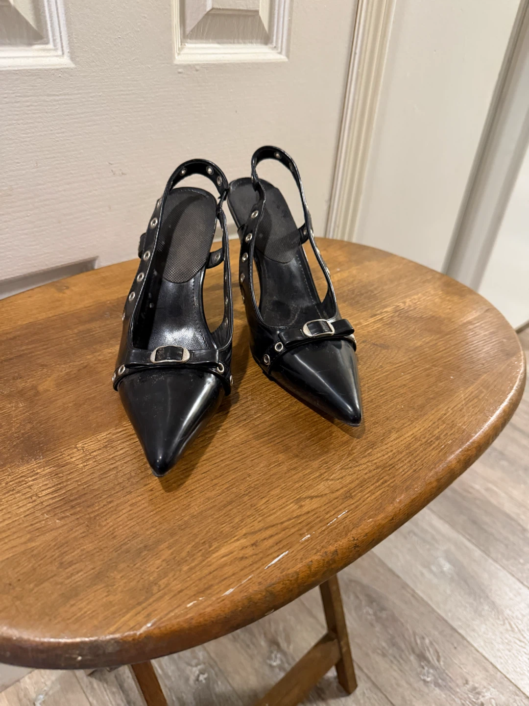 Shein Black Slingback Heels