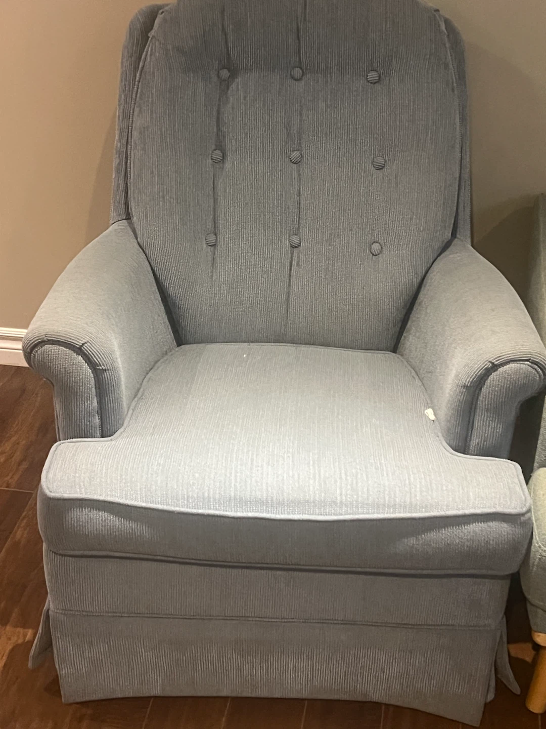 Blue Corduroy Armchair - photo 2