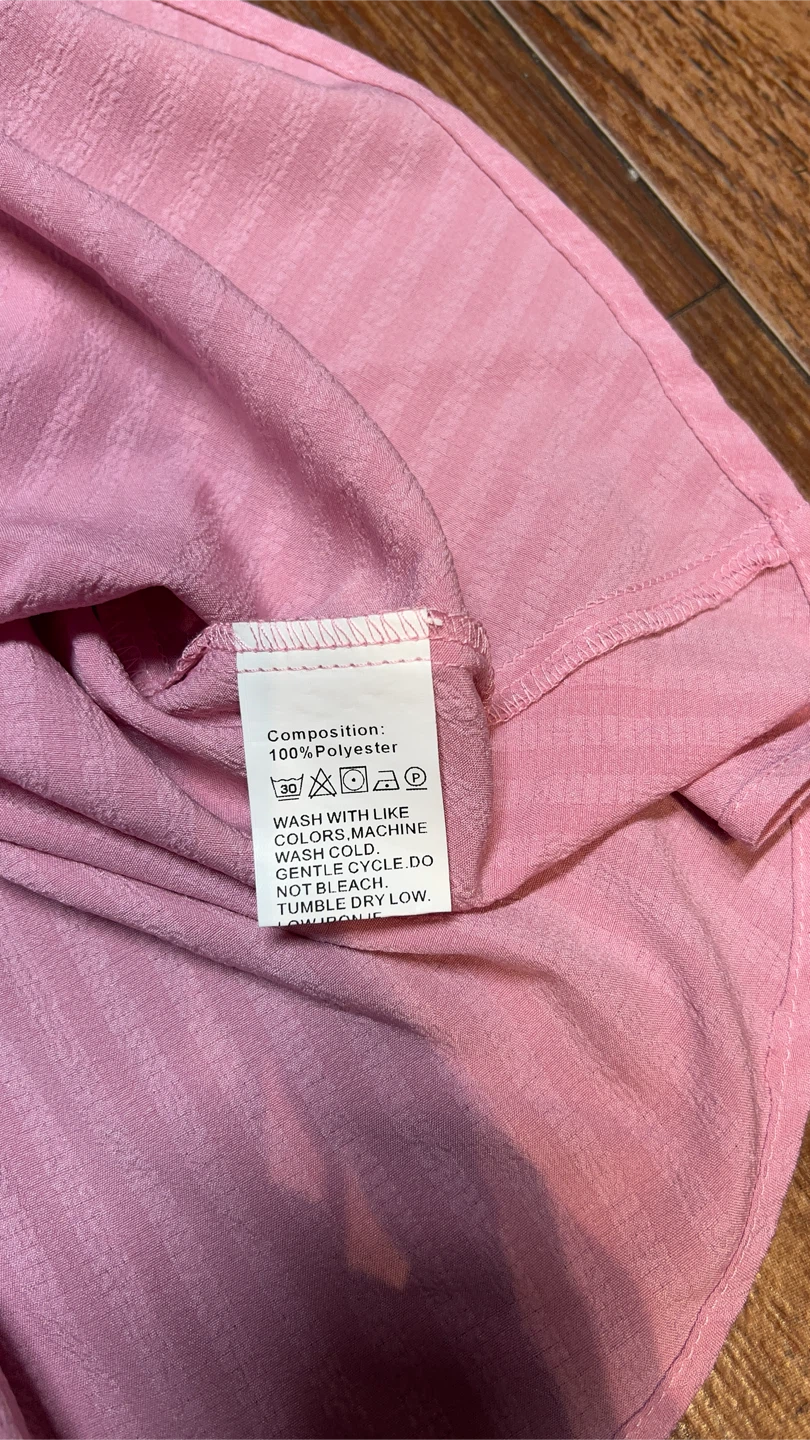 SHEIN Pink Strapless Tie-Front Top - photo 4