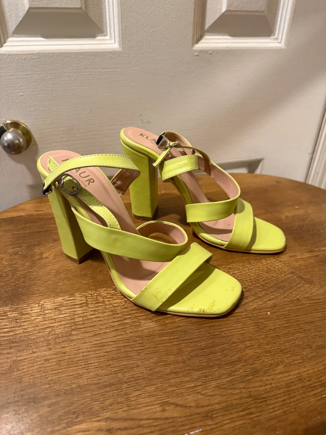 Klaur Melbourne Neon Yellow Block Heels - photo 2