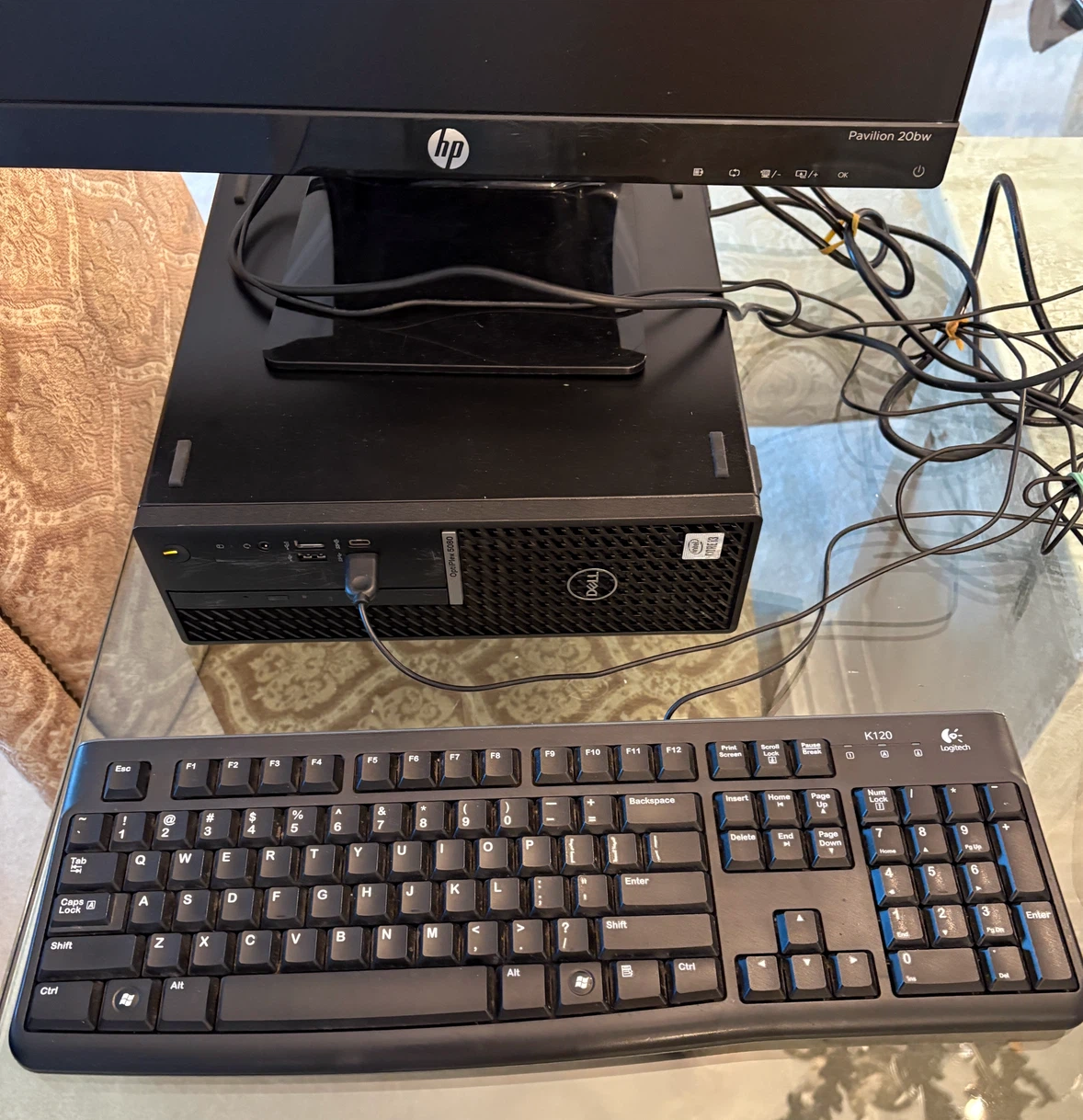 Dell OptiPlex 5080 Desktop with HP Monitor and Keyboard - photo 3