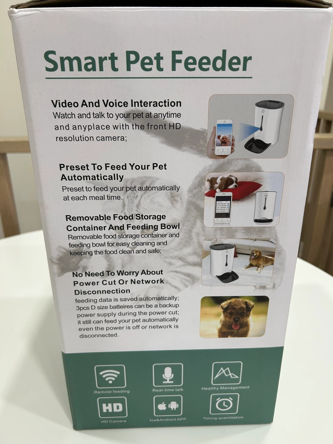 WOPET Automatic Smart Pet Feeder with HD Camera + App Control - photo 4